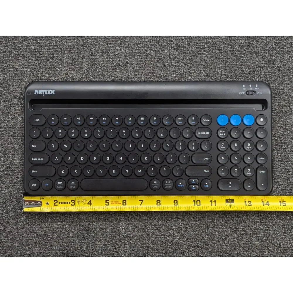 Arteck HB206-2 Wireless Bluetooth Keyboard Multi-Functional with Cradle Office